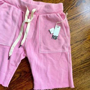 NWT! NSF Relaxed Loose Raw Hem Pink Shorts (XS/Petite)